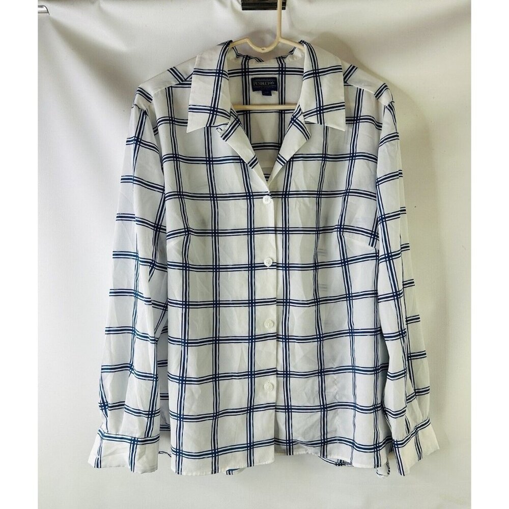 Nwot Pendleton Gingham Plaid Button Front Shirt B… - image 1